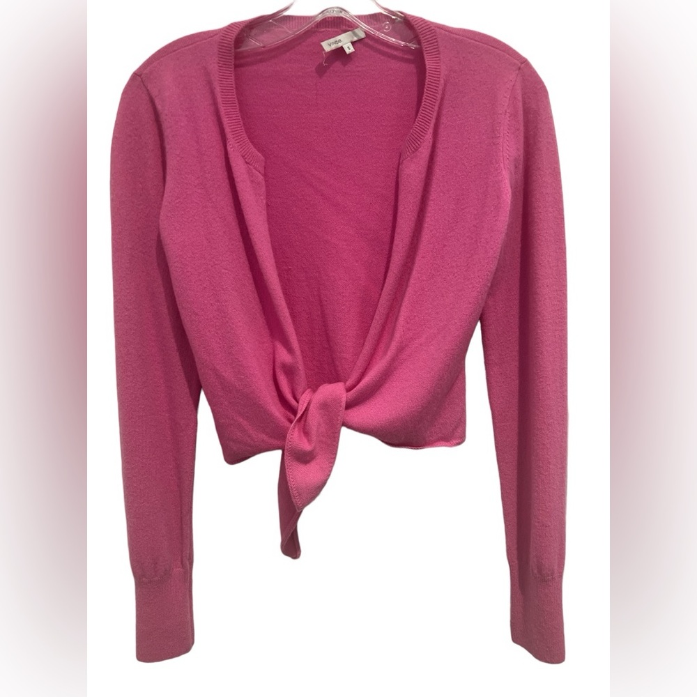 Vince 100% Cashmere Tie Front Cardigan